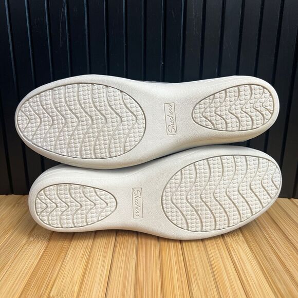 Skechers Women's Kiss Laser-Cut Skimmer Wedges Charcoal Gray - Sz 8 - Picture 5 of 7